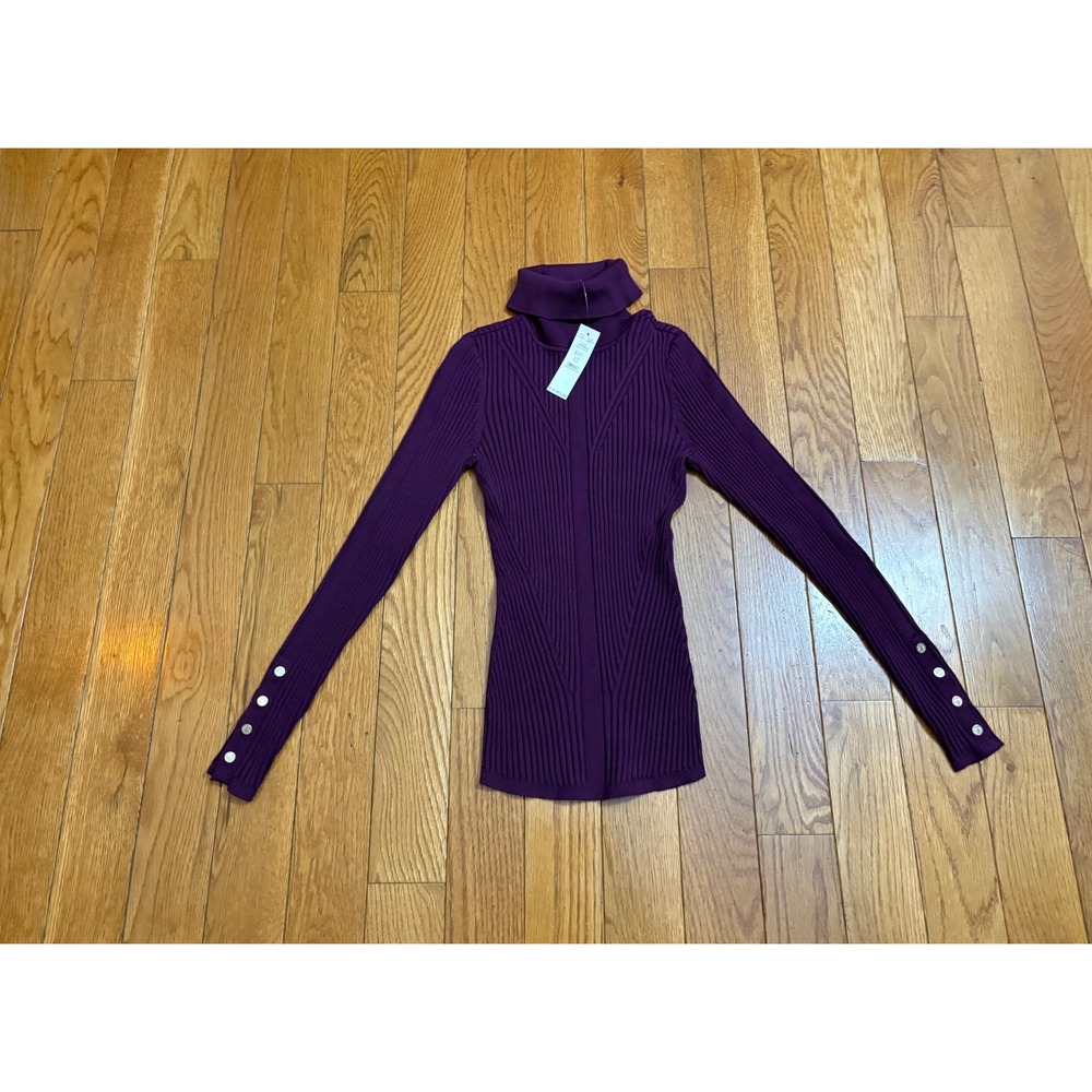Elegant Purple Turtleneck Sweater